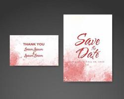 Wedding invitation with abstract watercolor background vector