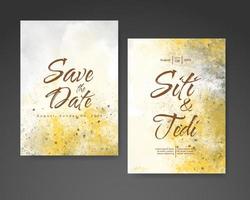 Wedding invitation with abstract watercolor background vector