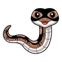 linda pelota pitón serpiente dibujos animados vector