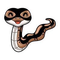 Cute ball python snake cartoon vector