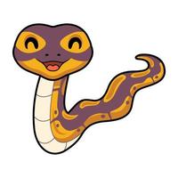 Cute banana ball python snake cartoon vector