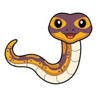 linda plátano pelota pitón serpiente dibujos animados vector