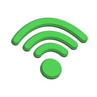 Wifi icon connection 3D realistic vector