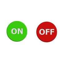 On and off button icon vector