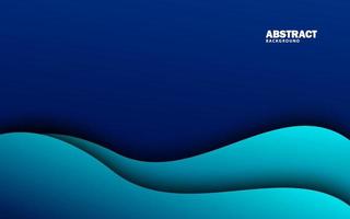 Abstract wave shape navy blue color background vector