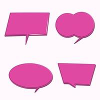 Chat bubble text collection vector