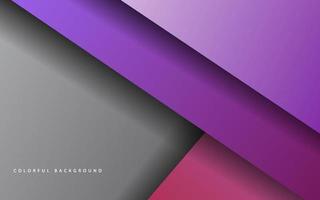 Abstract overlap layer papercut grey and purple background vector