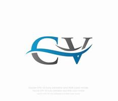 Letter C V Linked Logo vector