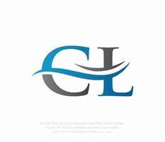 letra C l vinculado logo vector