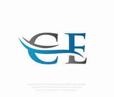 Letter C E Linked Logo vector