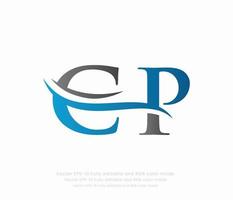 Letter C P Linked Logo vector