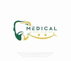 creativo dental logo y cuidado de la salud concepto logo vector