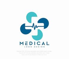 creativo médico logo y cuidado de la salud concepto logo vector