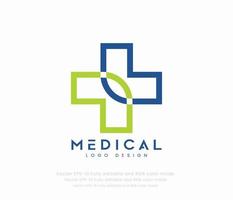 creativo médico logo y cuidado de la salud concepto logo vector