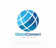 mundo globo logo o global logo vector