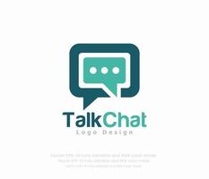 Talk chat logo design with a speech bubble vector