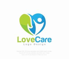 Love care logo concept vector