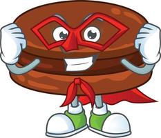 A cartoon character of chocolate alfajor vector