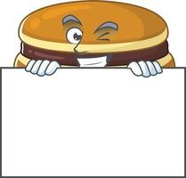 A cartoon character of dorayaki vector