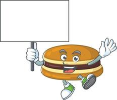 A cartoon character of dorayaki vector