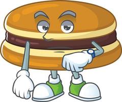 A cartoon character of dorayaki vector