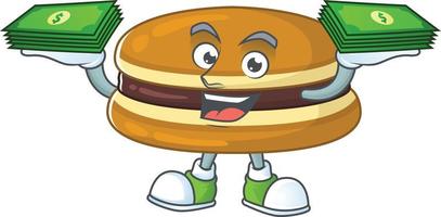 A cartoon character of dorayaki vector