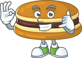 A cartoon character of dorayaki vector