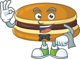 A cartoon character of dorayaki vector