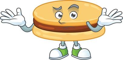 A cartoon character of brown alfajor vector