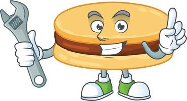 A cartoon character of brown alfajor vector