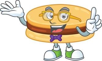 A cartoon character of brown alfajor vector