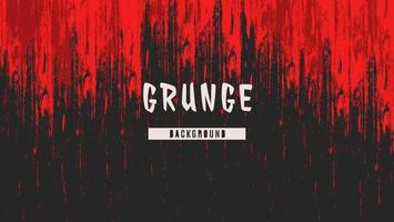 Abstract Bright Red Grunge Texture In Black Background vector