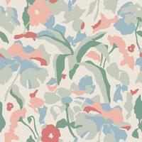 Vector Scandinavian flower illustration seamless repeat pattern