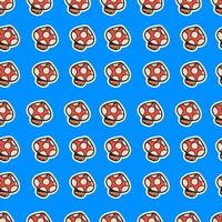 mushroom cartoon seamless pattern background vector