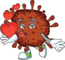 A cartoon character of infection coronavirus vector