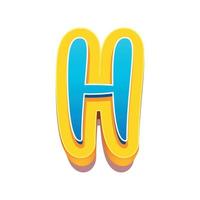 3d illustration of letter h vector