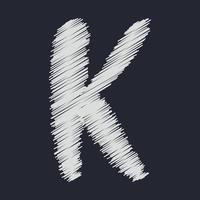 3d illustration of letter k vector