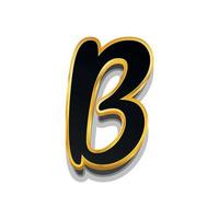 3d illustration of letter b vector