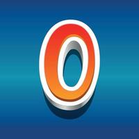 3d illustration of letter o vector