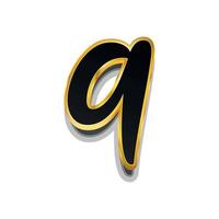 3d illustration of small letter q vector