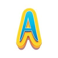 3d illustration of letter a vector