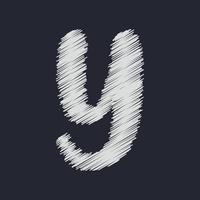 3d illustration of small letter y vector