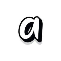 3d illustration of small letter a vector