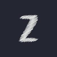 3d illustration of small letter z vector