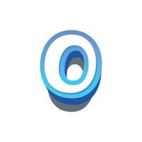 3d illustration of small letter o vector