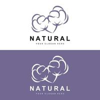 Cotton Logo, Natural Biological Organic Plant Design, Beauty Textile and Clothing Vector, Soft Cotton Flowers vector
