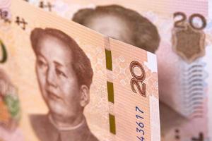 Chinese money - 20 Yuan - business background photo