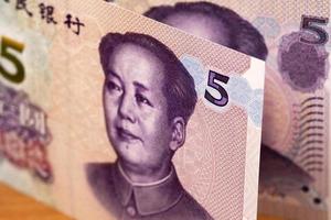 Chinese money - 5 Yuan - business background photo