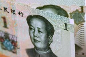 Chinese money - 1 Yuan - business background photo