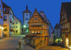 el famoso histórico ploenlein en Rothenburg transmisión exterior der tauber , baviera, Alemania foto